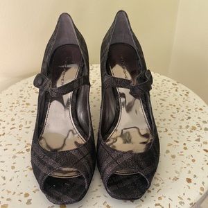 Marc Fisher Heels , unique Maryjane plaid heels
